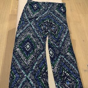 Chico's Blue and Green Wide Leg Pants